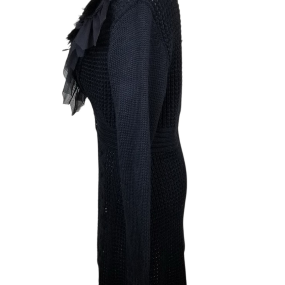 Cache Black Ruffled Cardigan - Picture 4 of 16
